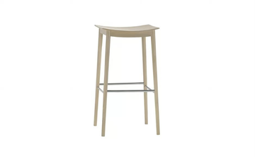 SMILE BQ0329 / BQ0351 - High beech barstool with footrest by Andreu World - view 3